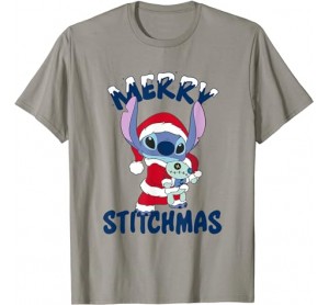 Disney Lilo Stitch Christmas Merry Stitchmas Portrait T-Shirt